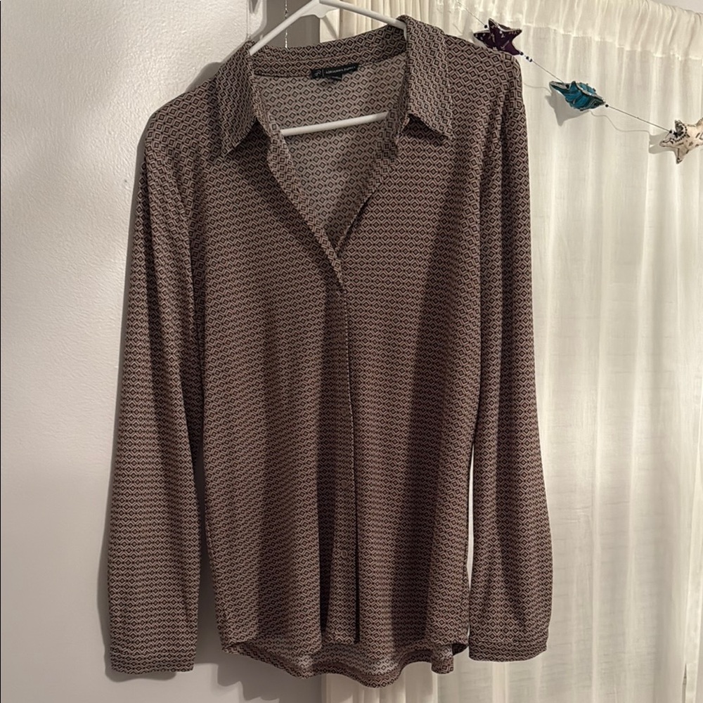 Adrianna Papell Brown Patterned Top